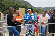 Minister Majodina at the Goodenough Astraction Works